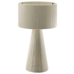 Gia Natural Handwoven Cotton Thread Striped or Plain Table Lamp - Ornate Home
