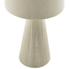 Gia Natural Handwoven Cotton Thread Striped or Plain Table Lamp - Ornate Home