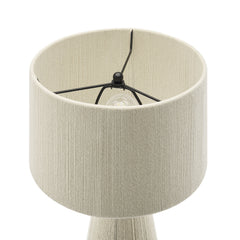 Gia Natural Handwoven Cotton Thread Striped or Plain Table Lamp - Ornate Home