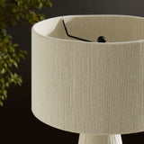 Gia Natural Handwoven Cotton Thread Striped or Plain Table Lamp - Ornate Home