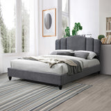 Giada Gray Fabric Upholstered Bed - Ornate Home