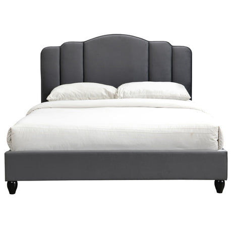 Giada Gray Fabric Upholstered Bed - Ornate Home