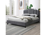 Giada Gray Fabric Upholstered Bed - Ornate Home