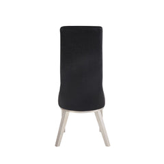 Gianna Black Faux Leather & Stainless Steel Side Chair (Set of 2) - Ornate Home
