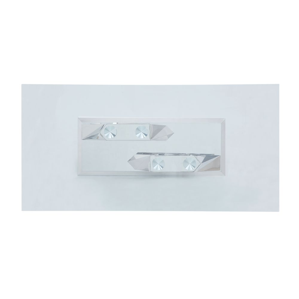 Gianna Clear Glass & Stainless Steel Dining Table - Ornate Home