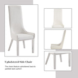 Gianna Ivory Faux leather & Stainless Steel Side Chair (Set of 2) - Ornate Home