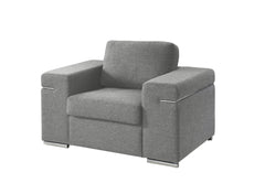 Gianna Light Gray 45"W Woven Fabric Armchair - Ornate Home