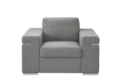Gianna Light Gray 45"W Woven Fabric Armchair - Ornate Home