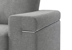 Gianna Light Gray 45"W Woven Fabric Armchair - Ornate Home