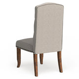 Gianna Rustic Oak/Brown 7 Pc. Dining Room Set (w/ 2 Wingback Chairs) - Ornate Home