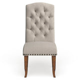 Gianna Rustic Oak/Brown 9 Pc. Dining Room Set (w/ 2 Wingback Chairs) - Ornate Home