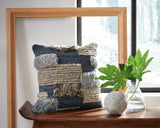 Gibbend Blue/Gray/White Pillow - Ornate Home