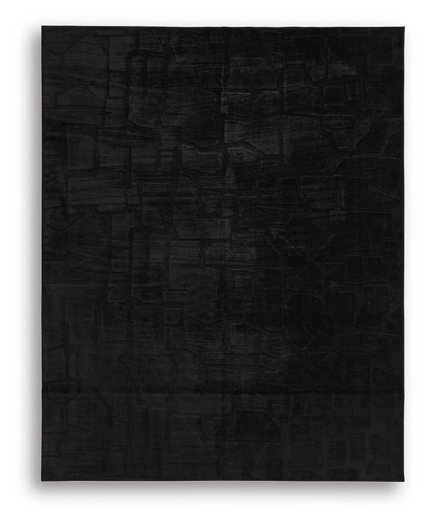 Gibbswell Black Washable Large Rug (Online Special Price) - Ornate Home