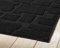 Gibbswell Black Washable Large Rug - Ornate Home