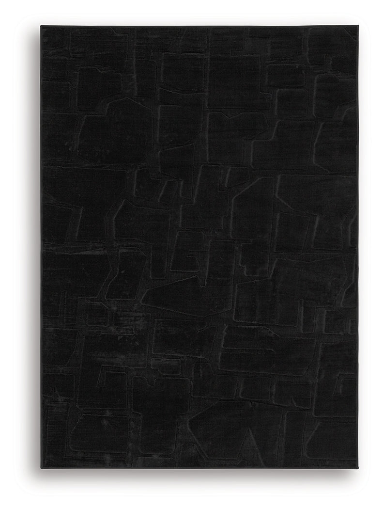 Gibbswell Black Washable Medium Rug - Ornate Home