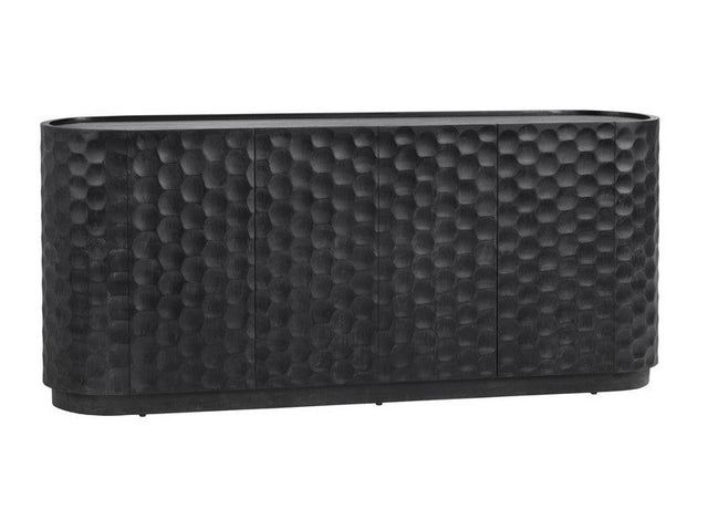 Gibson Black Four-Door Sideboard - Ornate Home