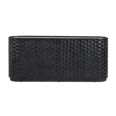 Gibson Black Four-Door Sideboard - Ornate Home