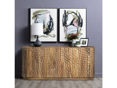 Gibson Brown Four-Door Sideboard - Ornate Home