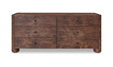 Gibson Dark Brown 6 Drawer Dresser - Ornate Home