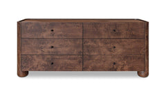 Gibson Dark Brown 6 Drawer Dresser - Ornate Home