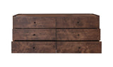 Gibson Dark Brown 6 Drawer Dresser - Ornate Home
