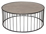 Gibson Grey Oak Round Coffee Table - Ornate Home