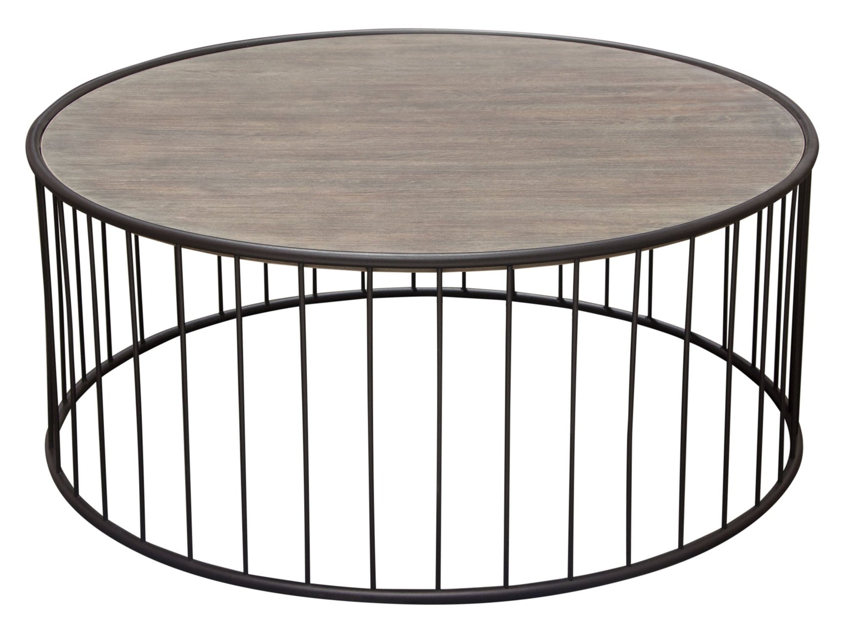Gibson Grey Oak Round Coffee Table - Ornate Home