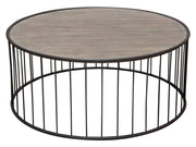 Gibson Grey Oak Round Coffee Table - Ornate Home
