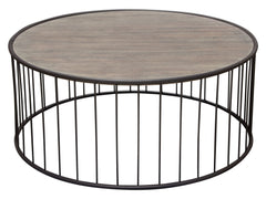 Gibson Grey Oak Round Coffee Table - Ornate Home