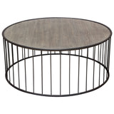 Gibson Grey Oak Round Coffee Table - Ornate Home