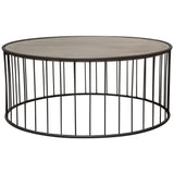Gibson Grey Oak Round Coffee Table - Ornate Home