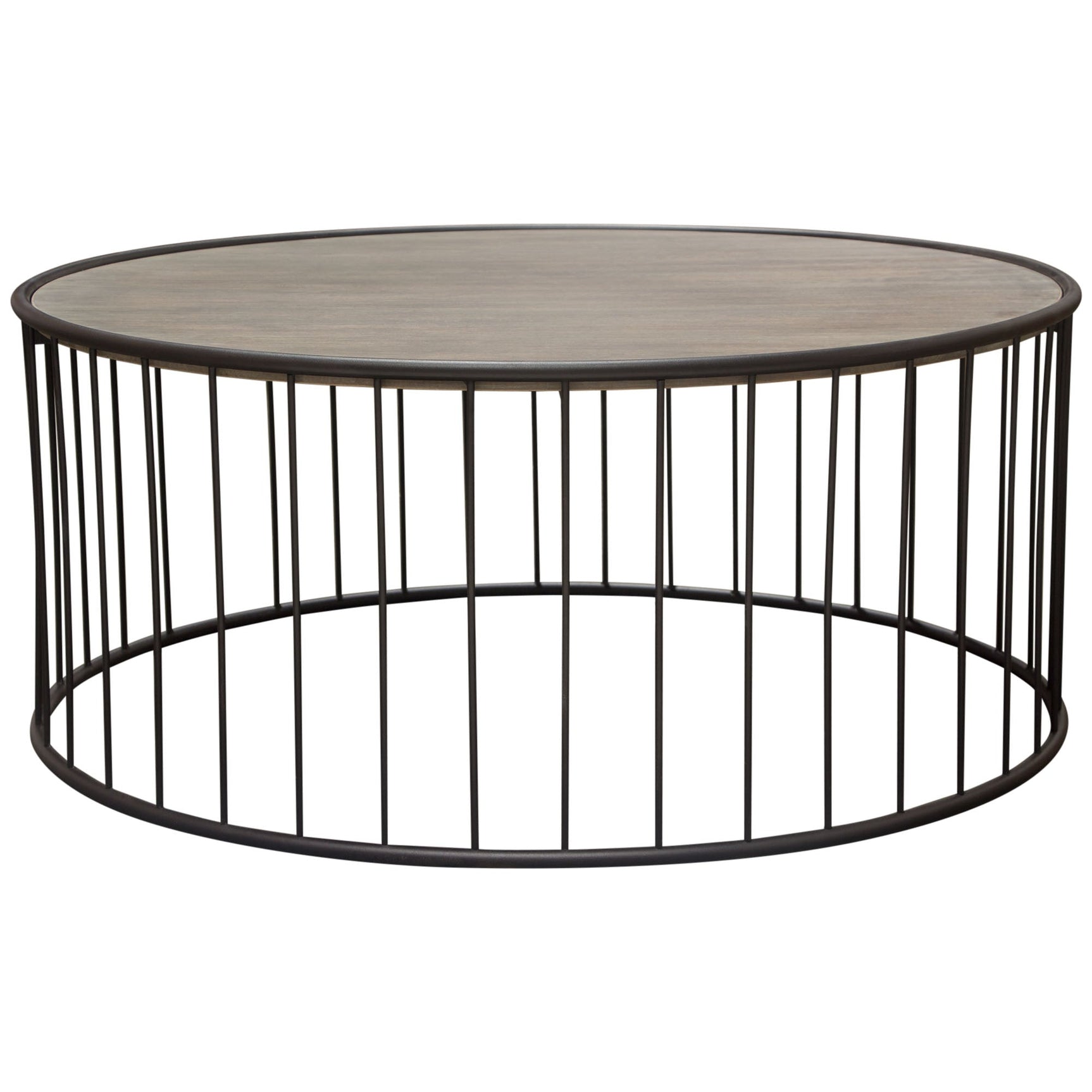 Gibson Grey Oak Round Coffee Table - Ornate Home