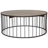 Gibson Grey Oak Round Coffee Table - Ornate Home