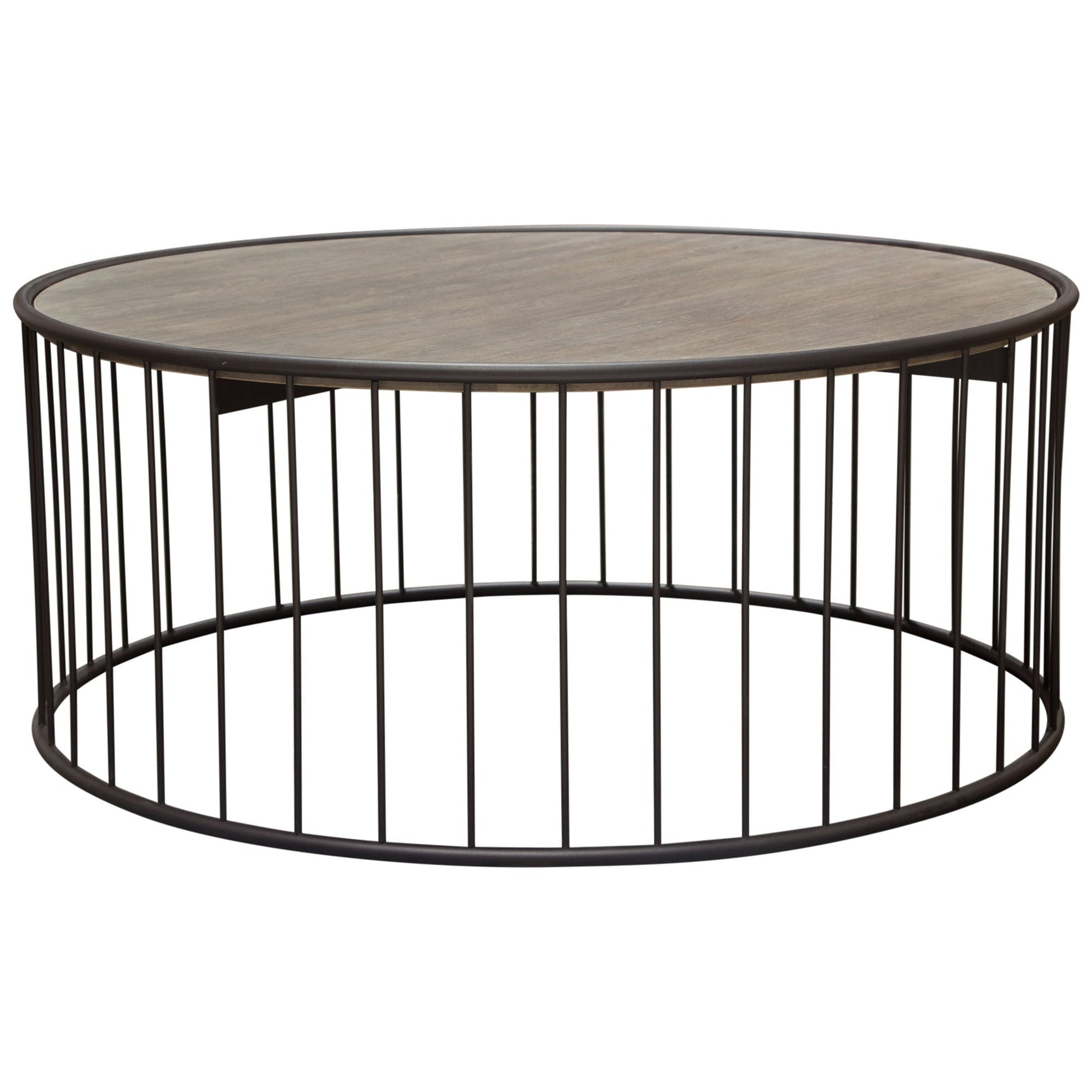 Gibson Grey Oak Round Coffee Table - Ornate Home