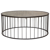 Gibson Grey Oak Round Coffee Table - Ornate Home