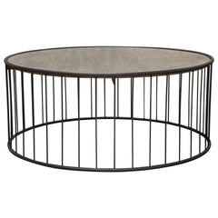 Gibson Grey Oak Round Coffee Table - Ornate Home