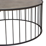 Gibson Grey Oak Round Coffee Table - Ornate Home