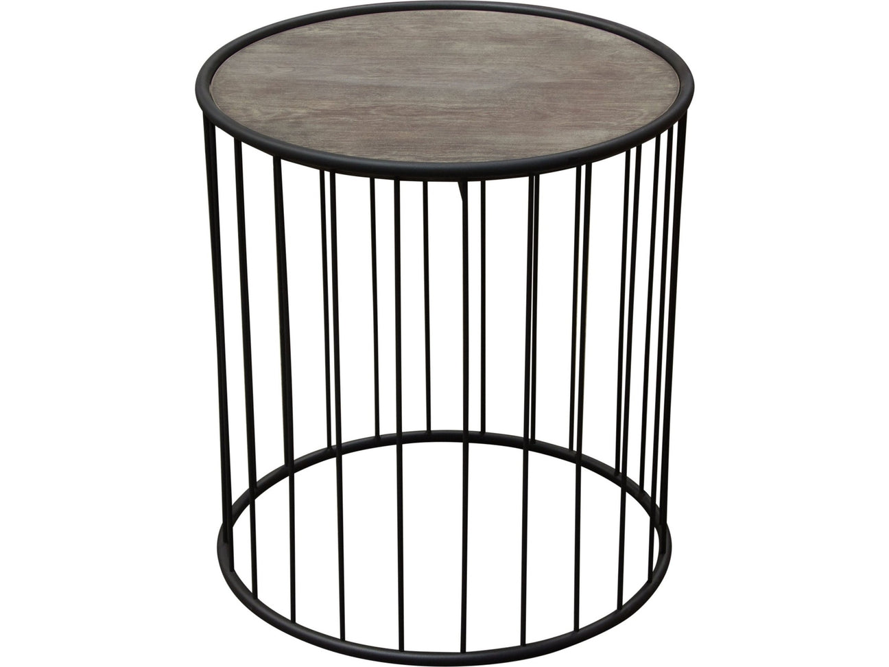Gibson Grey Oak Round End Table - Ornate Home