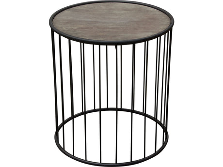 Gibson Grey Oak Round End Table - Ornate Home