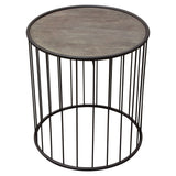 Gibson Grey Oak Round End Table - Ornate Home