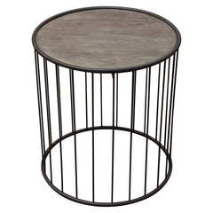 Gibson Grey Oak Round End Table - Ornate Home