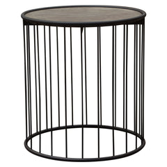 Gibson Grey Oak Round End Table - Ornate Home