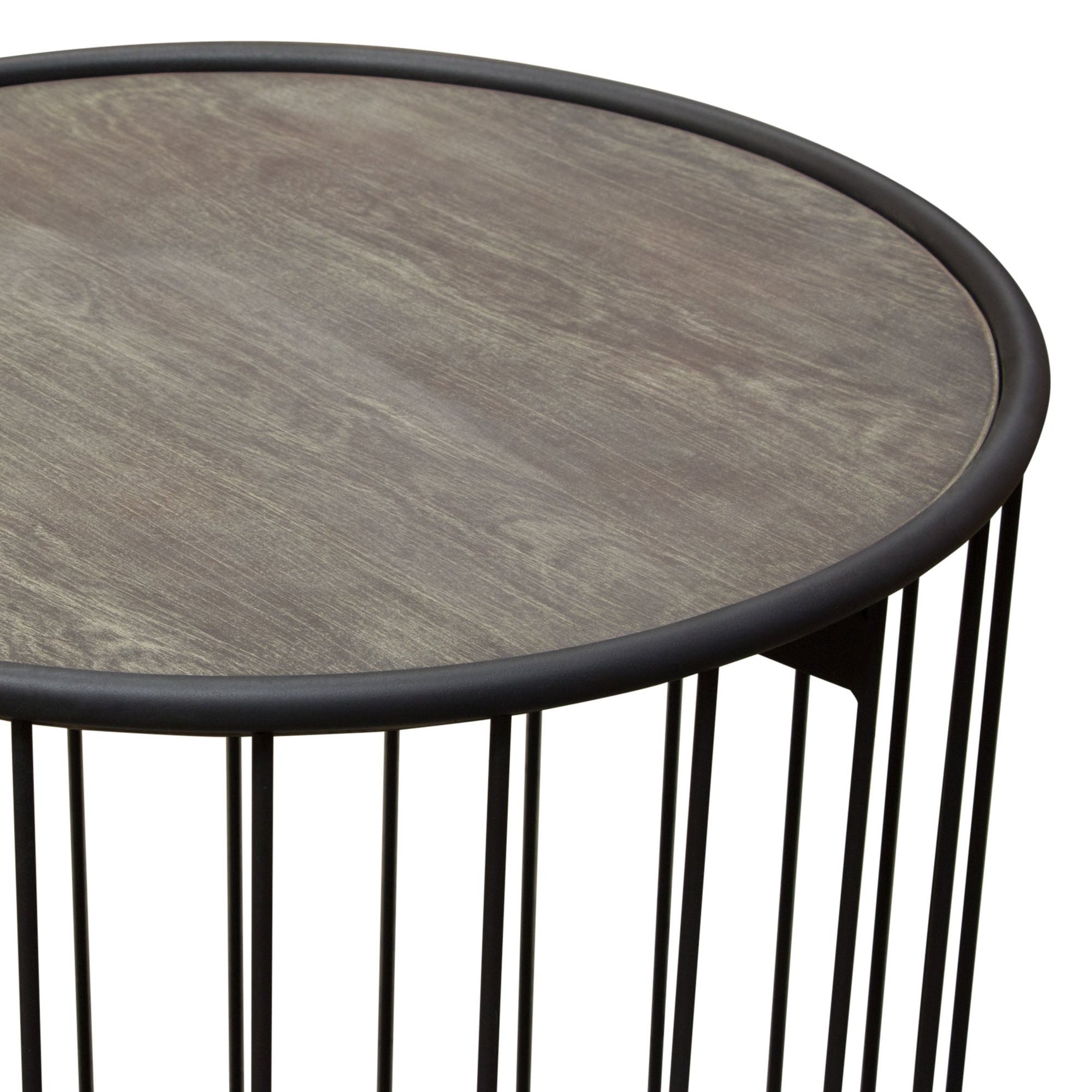 Gibson Grey Oak Round End Table - Ornate Home