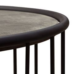 Gibson Grey Oak Round End Table - Ornate Home