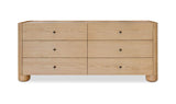 Gibson Natural 6 Drawer Dresser - Ornate Home
