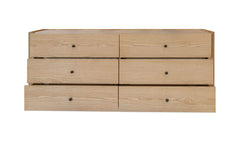 Gibson Natural 6 Drawer Dresser - Ornate Home