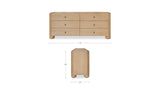 Gibson Natural 6 Drawer Dresser - Ornate Home