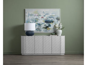 Gibson White Four-Door Sideboard - Ornate Home