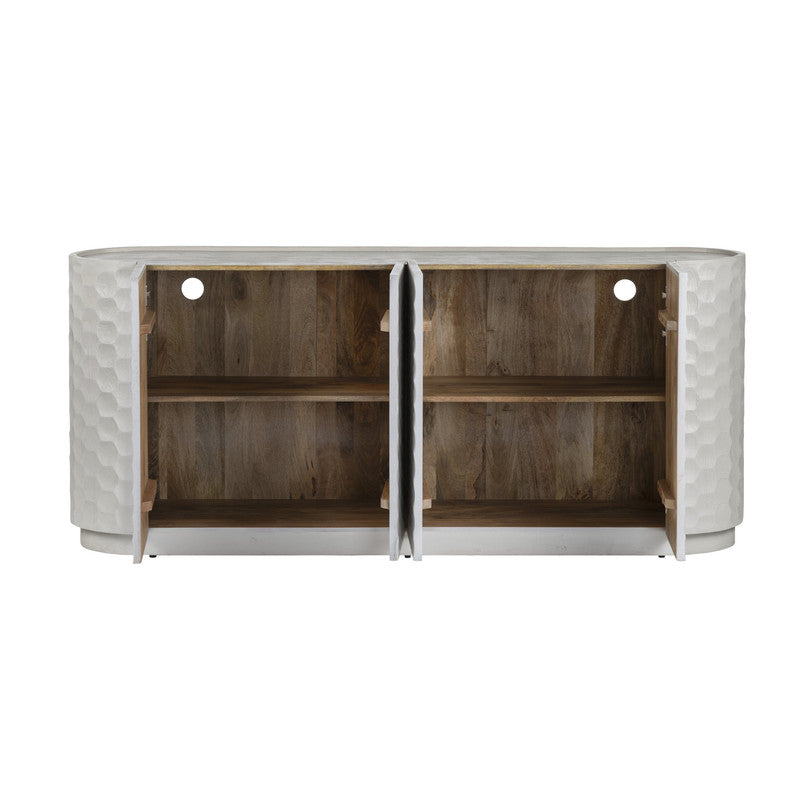 Gibson White Four-Door Sideboard - Ornate Home