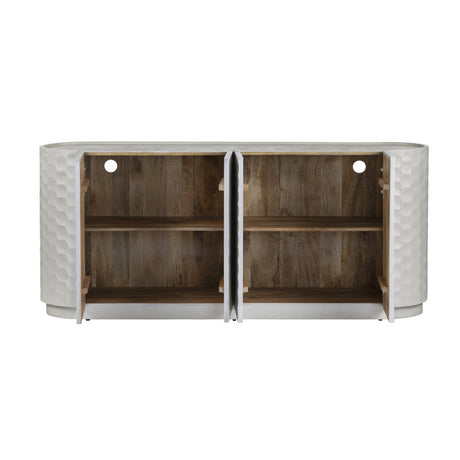 Gibson White Four-Door Sideboard - Ornate Home